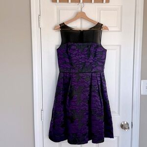 Adrianna Pappell Illusion Front Fit & Flare Dress